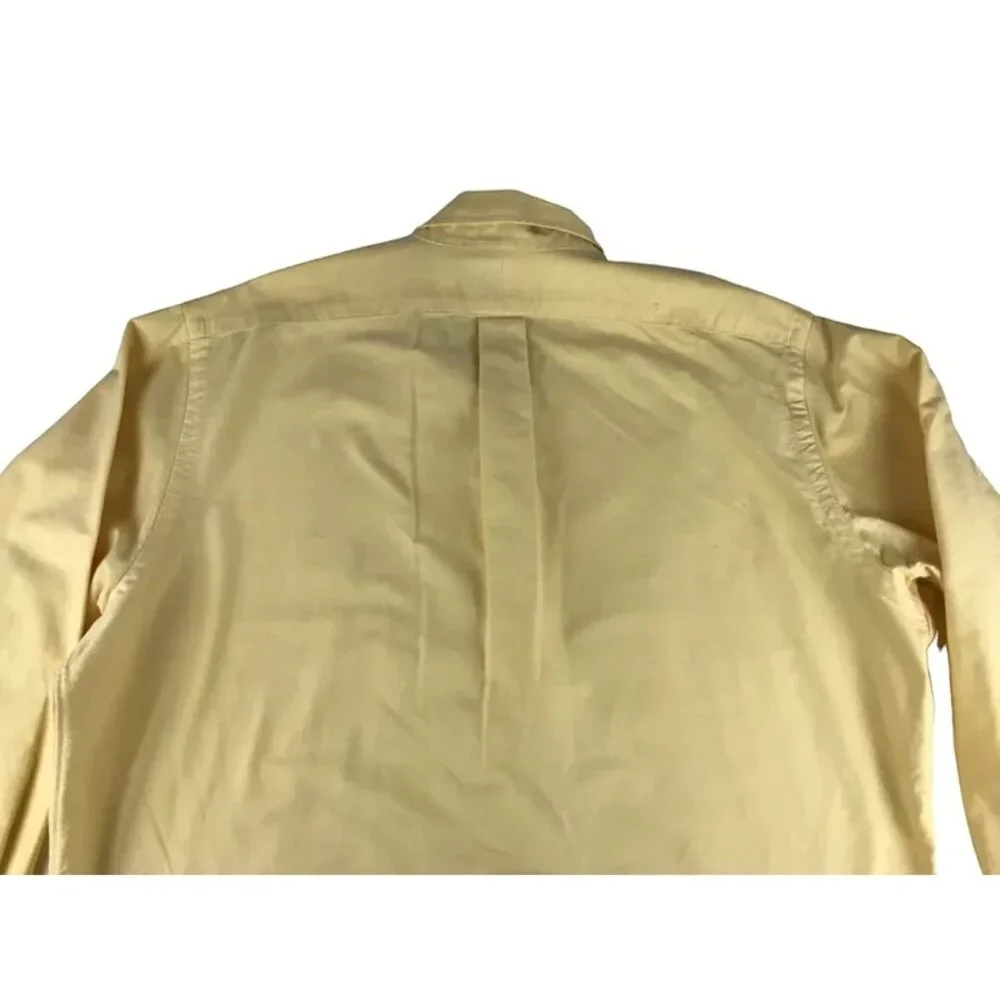 VTG 80s-90s era Polo‎ by Ralph Lauren Mens Yellow Long Sleeve Shirt Size 17-34